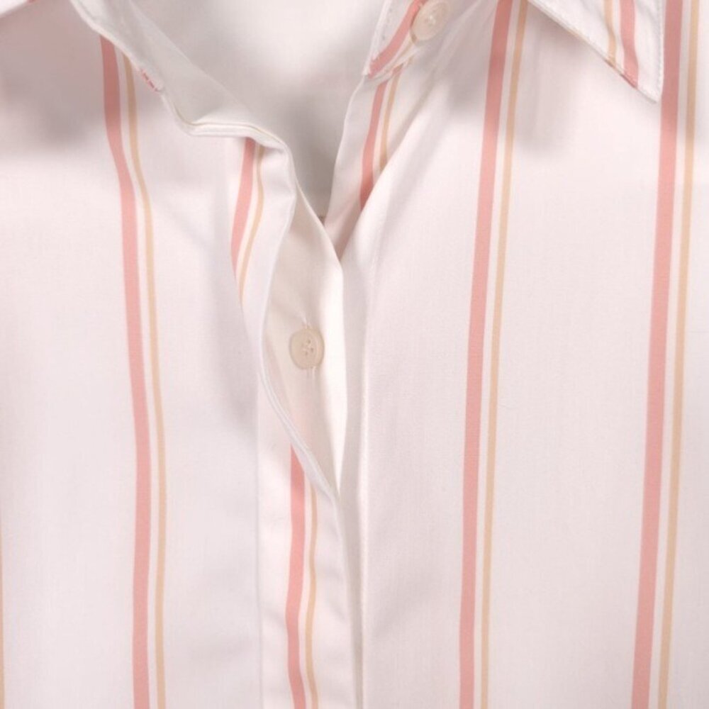 LAFAYETTE 148 NEW YORK‎ Women’s Velma LS Skylark Striped Button-Front MEDIUM - Picture 8 of 11